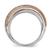 Sophia Jewelers Rose Gold-Plated Sterling Silver CZ Fashion Ring - 6 - 6